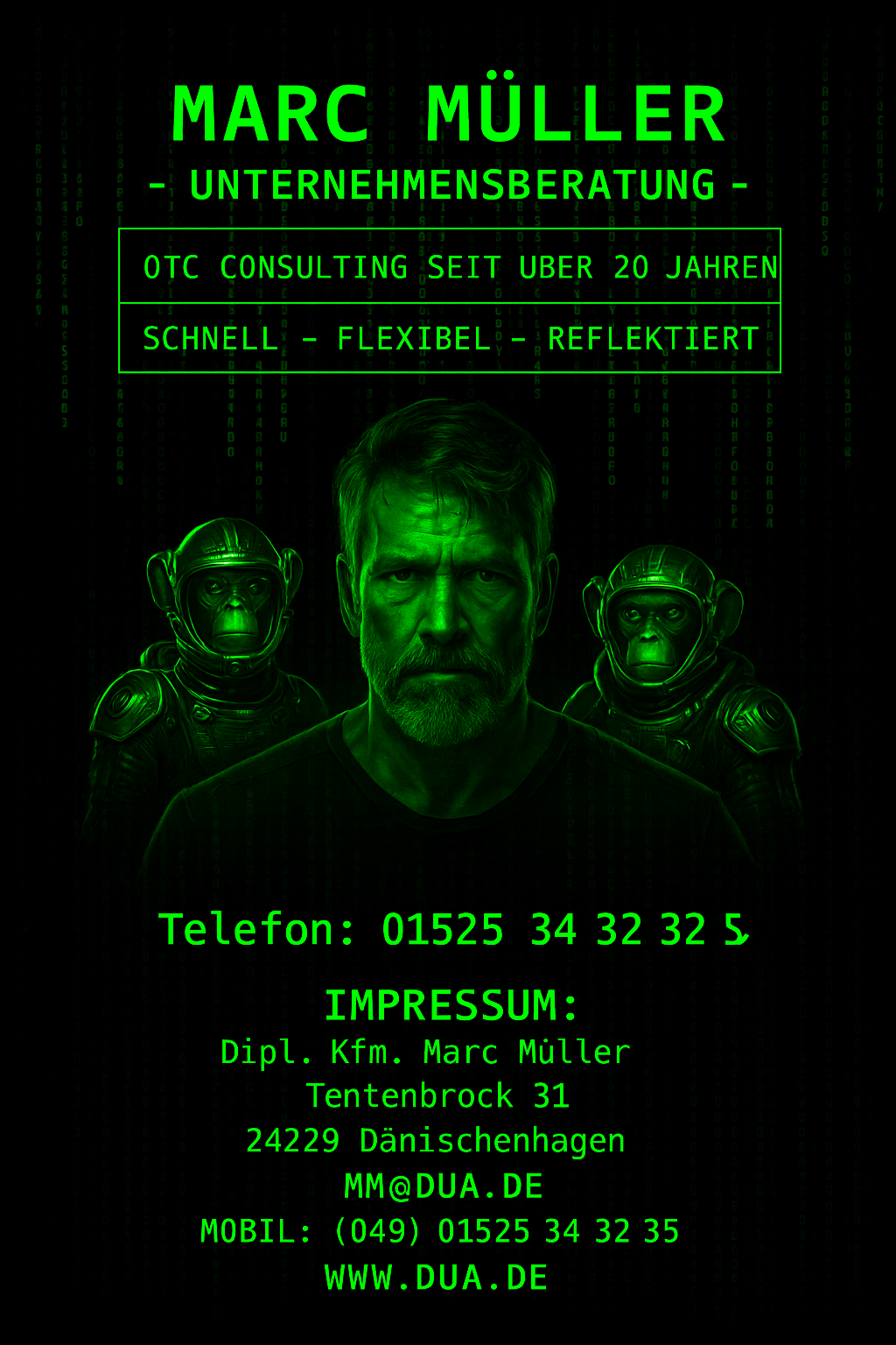 Marc Müller mit spacigen Affen